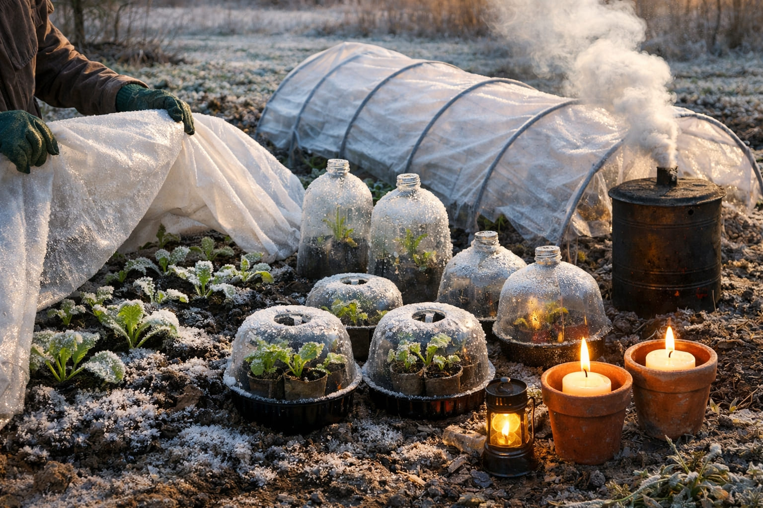 Температурный стресс растений весной: защита всходов от заморозко